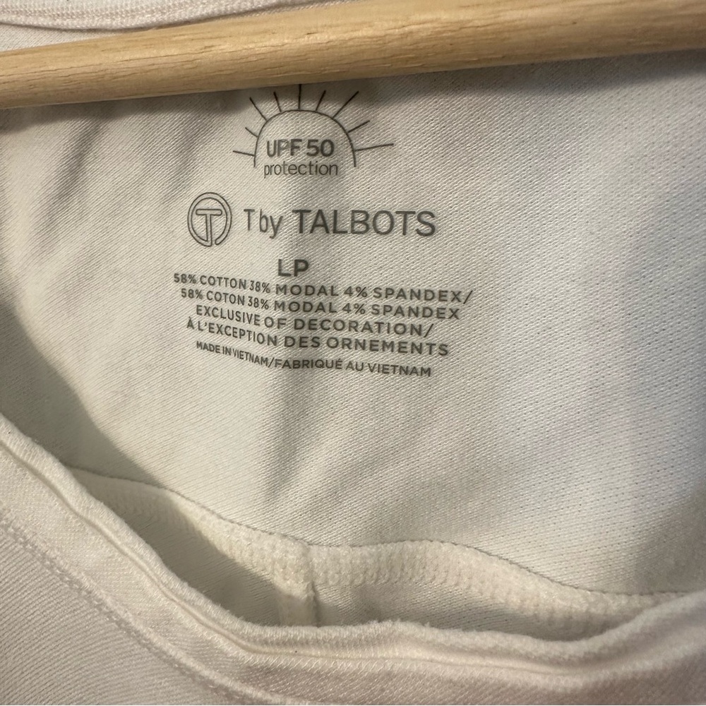 T by Talbots Tennis Prep Women's Tank Top Embroidered Large Petite Preppy - Picture 3 of 6